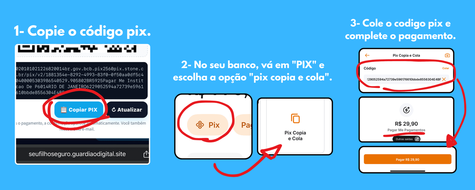 Tutorial de como pagar com PIX